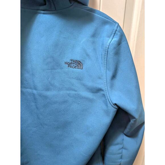 The North Face Womens S Neon Blue Softshell Jacket Full Zip Mock Neck Casual - Picture 7 of 8
